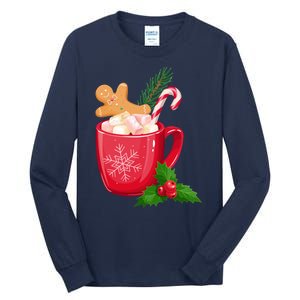 Hot Chocolate Gingerbread Christmas Tall Long Sleeve T-Shirt