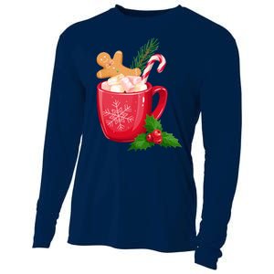 Hot Chocolate Gingerbread Christmas Cooling Performance Long Sleeve Crew