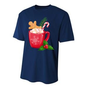 Hot Chocolate Gingerbread Christmas Performance Sprint T-Shirt