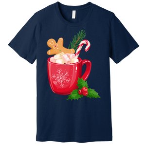 Hot Chocolate Gingerbread Christmas Premium T-Shirt