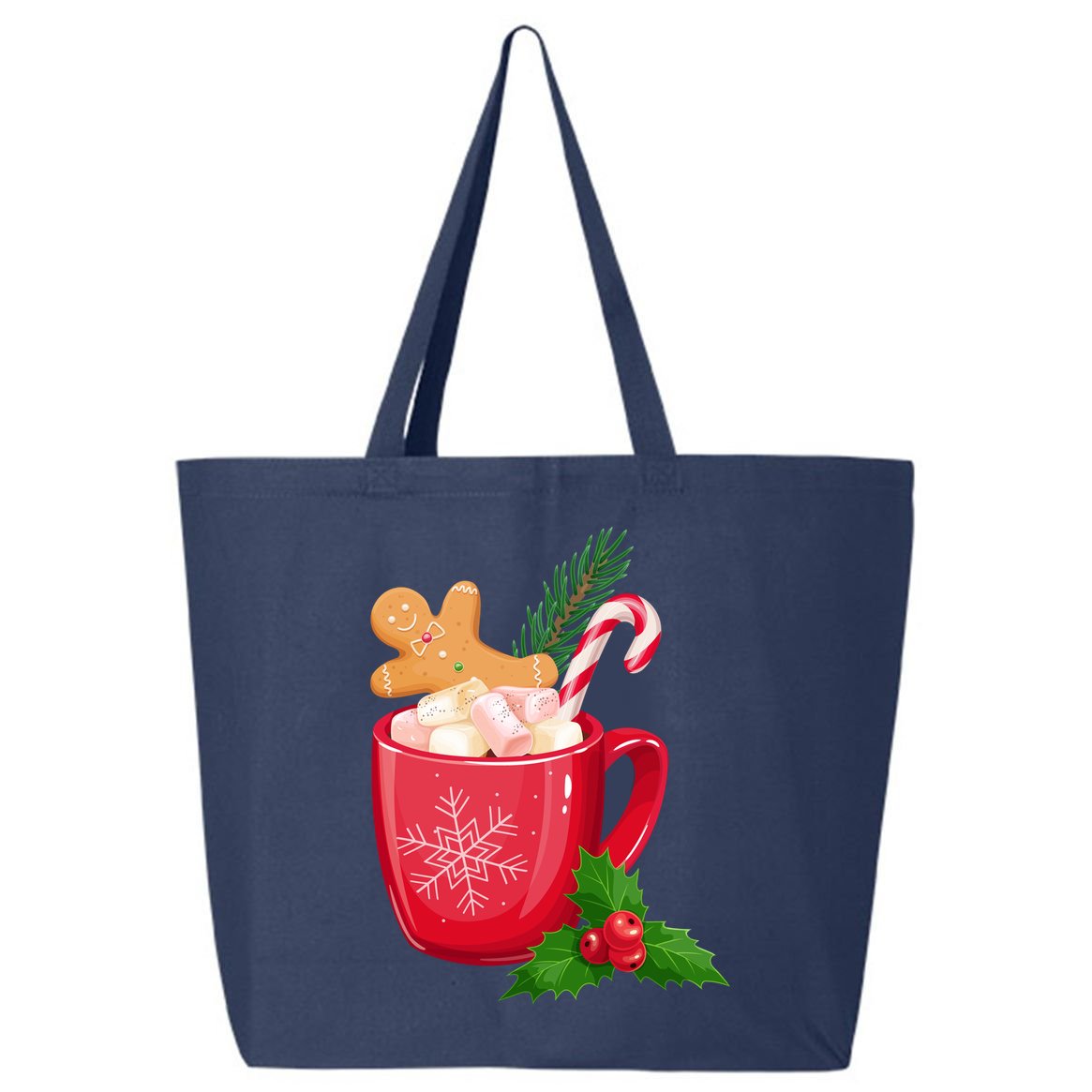 Hot Chocolate Gingerbread Christmas 25L Jumbo Tote