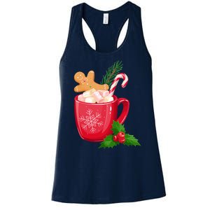 Hot Chocolate Gingerbread Christmas Women's Racerback Tank