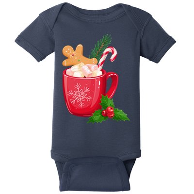 Hot Chocolate Gingerbread Christmas Baby Bodysuit