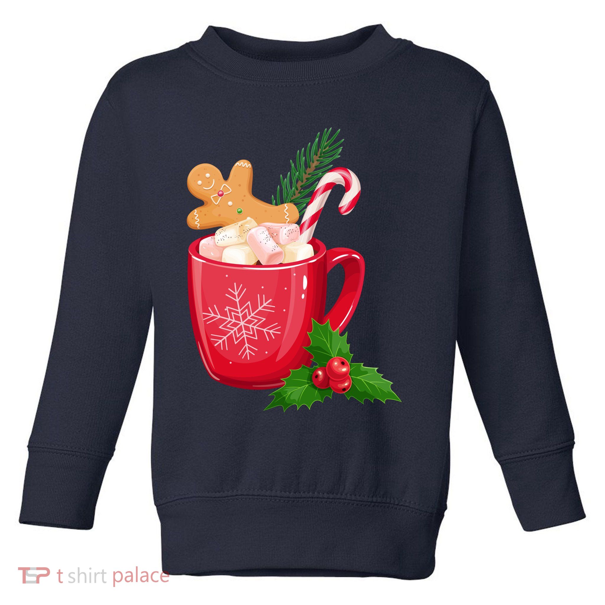 Hot Chocolate Gingerbread Christmas Toddler Sweatshirt