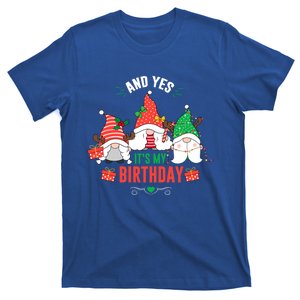 Happy Christmas Gnomes And Yes ItS My Birthday Christmas Meaningful Gift T-Shirt