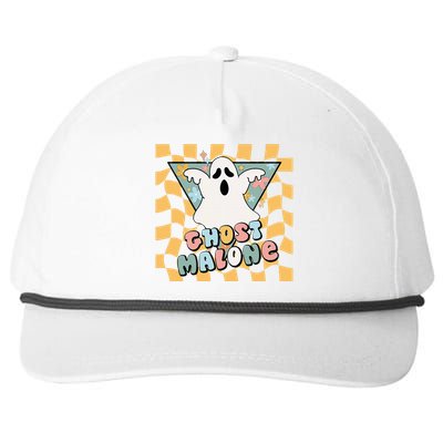 Halloween Cute Ghost Malone Parody Post Cool Hip Hop Joke Snapback Five-Panel Rope Hat