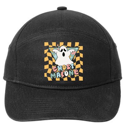 Halloween Cute Ghost Malone Parody Post Cool Hip Hop Joke 7-Panel Snapback Hat