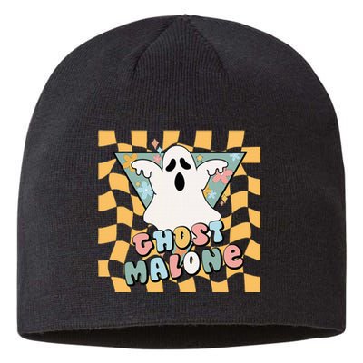 Halloween Cute Ghost Malone Parody Post Cool Hip Hop Joke Sustainable Beanie