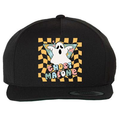 Halloween Cute Ghost Malone Parody Post Cool Hip Hop Joke Wool Snapback Cap