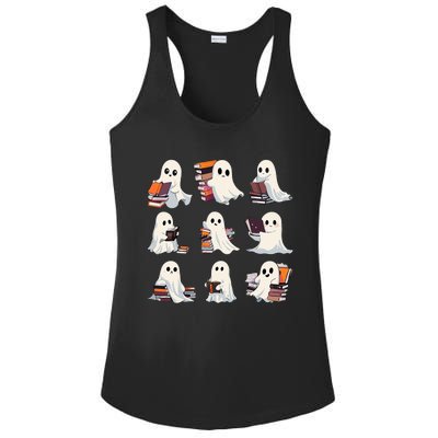 Halloween Cute Ghost Read More Books Spooky Boo Teacher Kids Ladies PosiCharge Competitor Racerback Tank