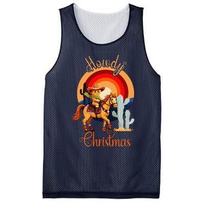 Howdy Christmas Gingerbread Cowboy Riding Horse Mesh Reversible Basketball Jersey Tank