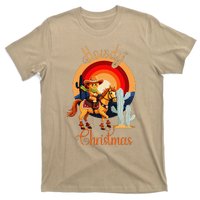 Howdy Christmas Gingerbread Cowboy Riding Horse T-Shirt