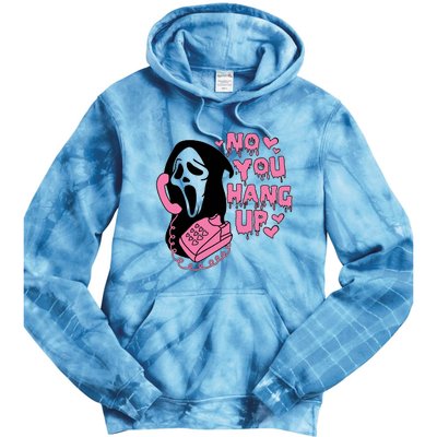 Horror Characters Ghost Face Graphic No You Hang Up Tie Dye Hoodie