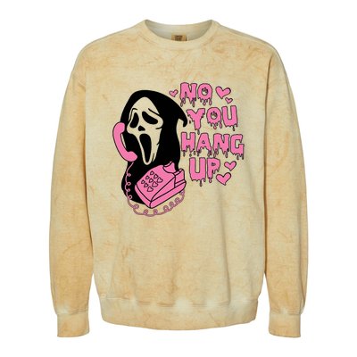 Horror Characters Ghost Face Graphic No You Hang Up Colorblast Crewneck Sweatshirt