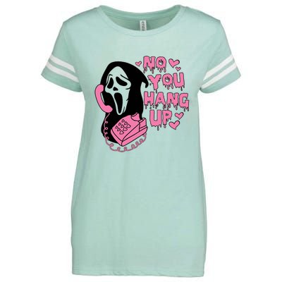 Horror Characters Ghost Face Graphic No You Hang Up Enza Ladies Jersey Football T-Shirt