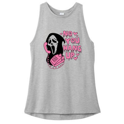 Horror Characters Ghost Face Graphic No You Hang Up Ladies PosiCharge Tri-Blend Wicking Tank