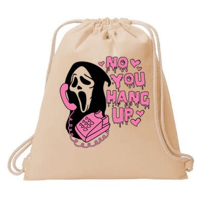 Horror Characters Ghost Face Graphic No You Hang Up Drawstring Bag