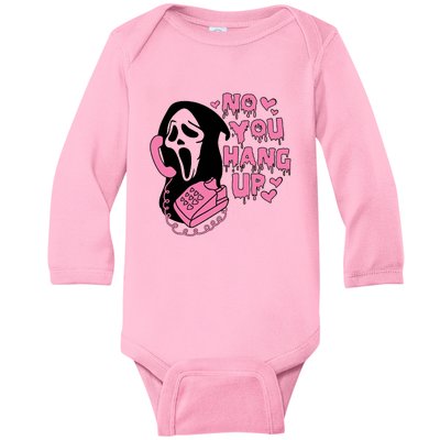 Horror Characters Ghost Face Graphic No You Hang Up Baby Long Sleeve Bodysuit