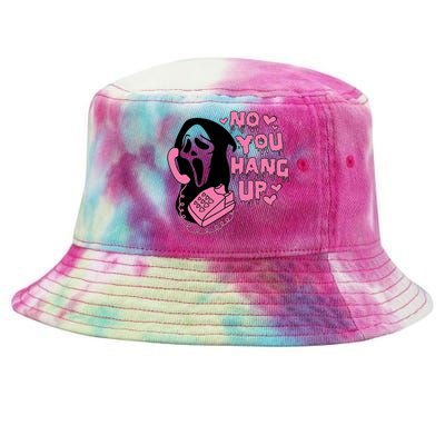 Horror Characters Ghost Face Graphic No You Hang Up Tie-Dyed Bucket Hat