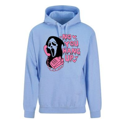 Horror Characters Ghost Face Graphic No You Hang Up Unisex Surf Hoodie