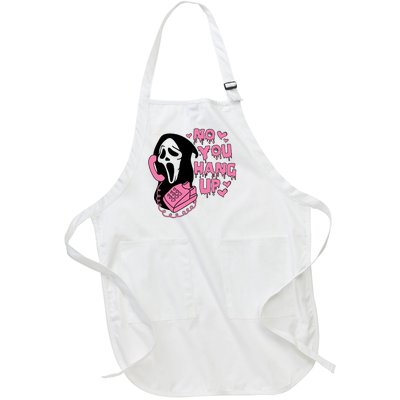 Horror Characters Ghost Face Graphic No You Hang Up Full-Length Apron With Pockets