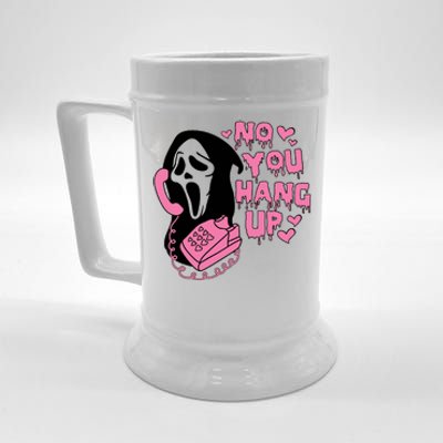 Horror Characters Ghost Face Graphic No You Hang Up Beer Stein