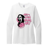 Horror Characters Ghost Face Graphic No You Hang Up Womens CVC Long Sleeve Shirt