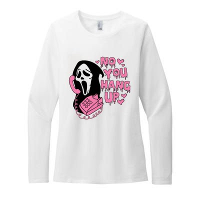 Horror Characters Ghost Face Graphic No You Hang Up Womens CVC Long Sleeve Shirt