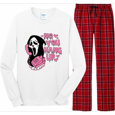 Horror Characters Ghost Face Graphic No You Hang Up Long Sleeve Pajama Set