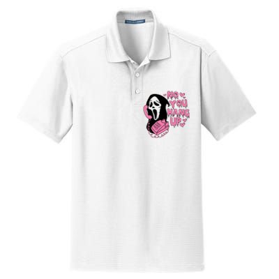 Horror Characters Ghost Face Graphic No You Hang Up Dry Zone Grid Polo