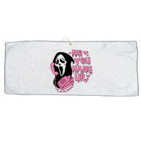 Horror Characters Ghost Face Graphic No You Hang Up Large Microfiber Waffle Golf Towel