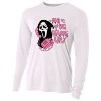 Horror Characters Ghost Face Graphic No You Hang Up Cooling Performance Long Sleeve Crew