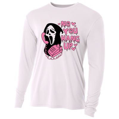 Horror Characters Ghost Face Graphic No You Hang Up Cooling Performance Long Sleeve Crew