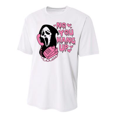 Horror Characters Ghost Face Graphic No You Hang Up Performance Sprint T-Shirt