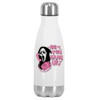 Horror Characters Ghost Face Graphic No You Hang Up Stainless Steel Insulated Water Bottle