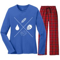 Hop Cross Gift Women's Long Sleeve Flannel Pajama Set 