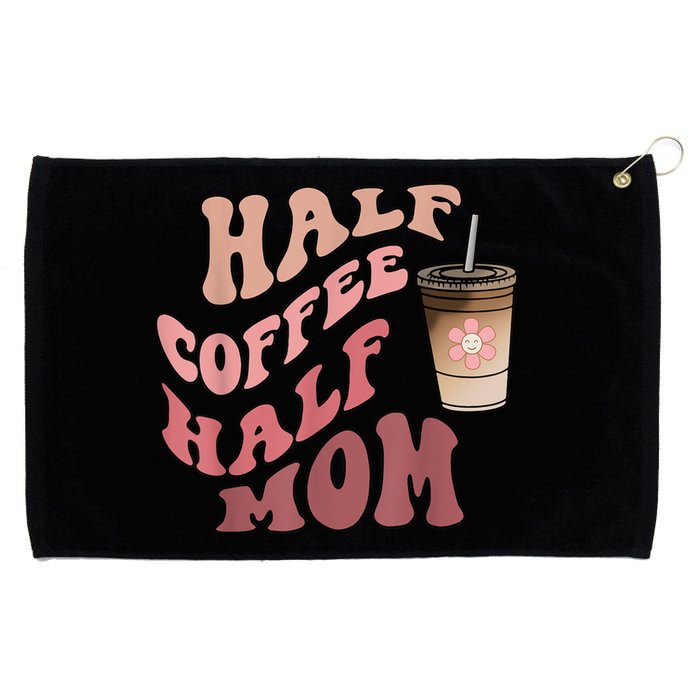 Half Coffee Half Mom Mama Needs Coffee Gifts For Mom Mama Grommeted Golf Towel