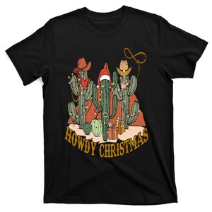 Howdy Christmas Howdy Holidays Funny Cactus Christmas Tree T-Shirt