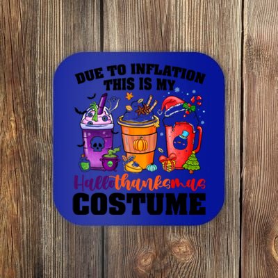 Halloween Christmas Happy Hallothanksmas Thanksgiving Funny Gift Coaster