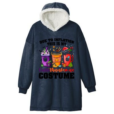 Halloween Christmas Happy Hallothanksmas Thanksgiving Funny Gift Hooded Wearable Blanket