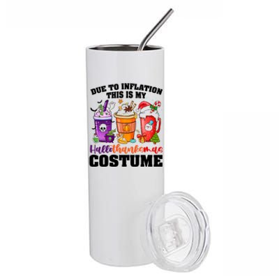 Halloween Christmas Happy Hallothanksmas Thanksgiving Funny Gift Stainless Steel Tumbler