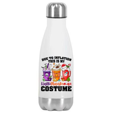 Halloween Christmas Happy Hallothanksmas Thanksgiving Funny Gift Stainless Steel Insulated Water Bottle