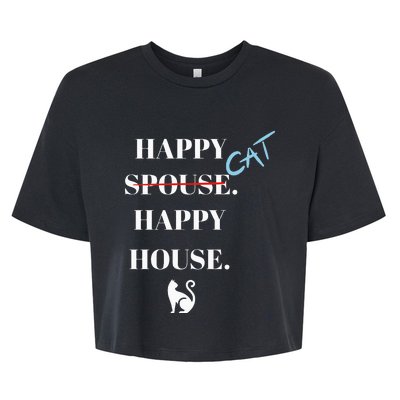 Happy Cat Happy House Bella+Canvas Jersey Crop Tee