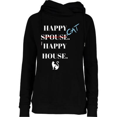 Happy Cat Happy House Womens Funnel Neck Pullover Hood