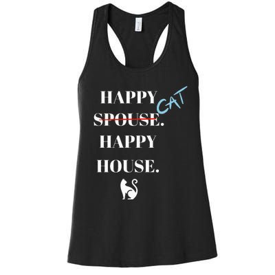 Happy Cat Happy House Women's Racerback Tank