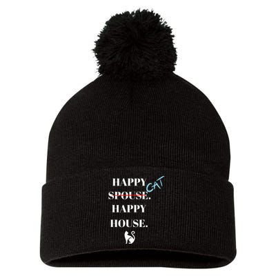 Happy Cat Happy House Pom Pom 12in Knit Beanie