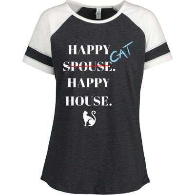 Happy Cat Happy House Enza Ladies Jersey Colorblock Tee