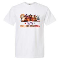 Highland Cow Halloween Christmas Thanksgiving Hallothanksmas Garment-Dyed Heavyweight T-Shirt