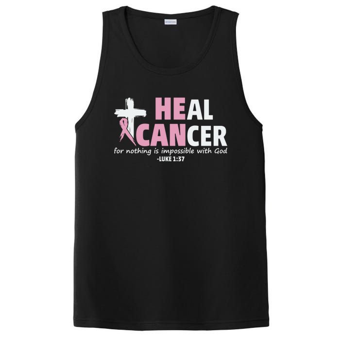 He Can Heal Cancer Breast Cancer Awareness PosiCharge Competitor Tank