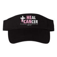 He Can Heal Cancer Breast Cancer Awareness Valucap Bio-Washed Visor